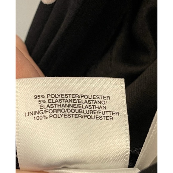 Evan Picone Black White Polka Dot V-neck‎ Midi Dress Womens 8 - Picture 5 of 7